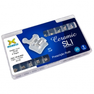 KIT OF BRACKETS ROTH PRESCRIPTION  CERAMIC SLI 0.22  CAN.9° ANG - HOOK CAN/BICUSP PAK/20UN MORELLI_1