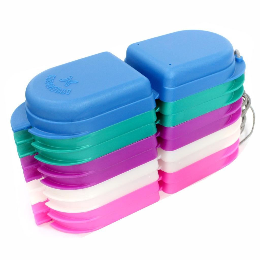 RETAINER BOX WITH ARTICULATED COVER ASSORTED COLORS PAK/10UN MORELLI - Dentaico