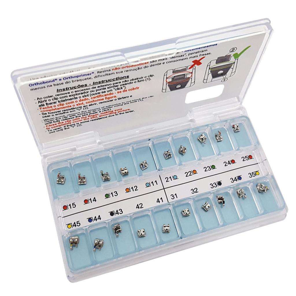 KIT OF  BRACKET CASE SELF LIGATING PASSIVE ROTH 0.22 PAK/20UN MORELLI_2