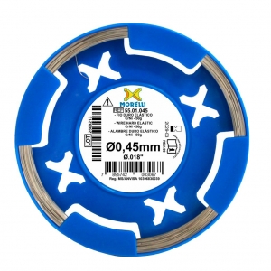 ORTHODONTIC WIRE HARD ELASTIC CRNI  ROUND Ø0,45MM 0.18 IN ROLL 50G PAK/50G MORELLI_1