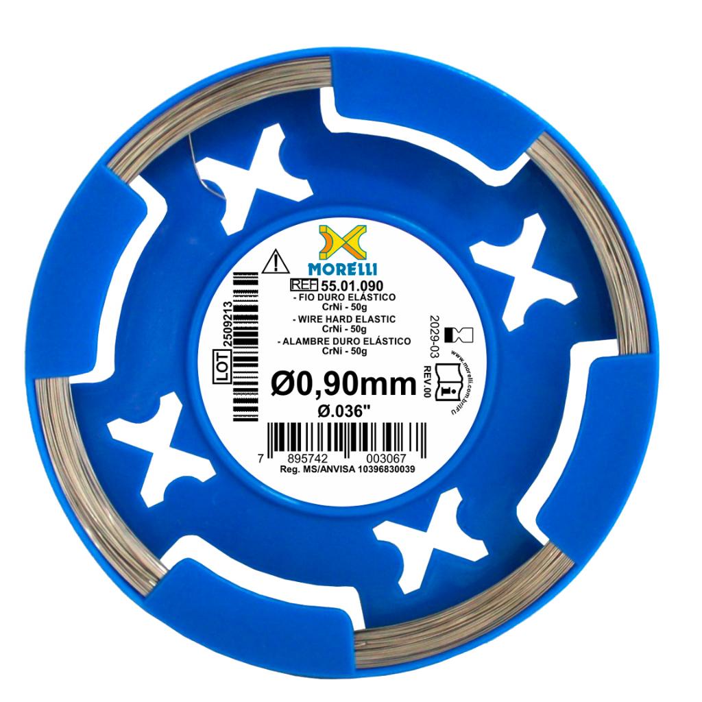 ORTHODONTIC WIRE HARD ELASTIC CRNI  ROUND Ø0,90MM 0.36 IN ROLL 50G PAK/50G MORELLI_1