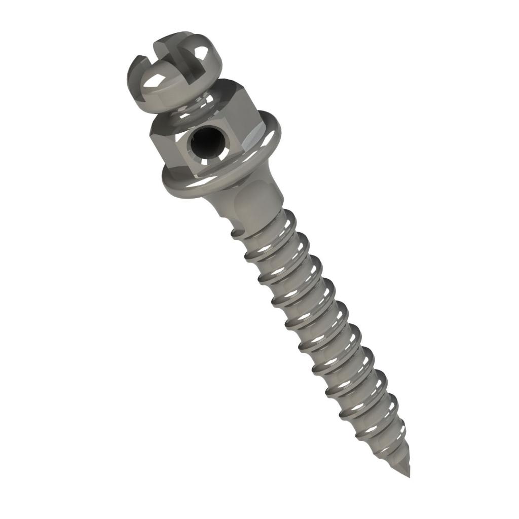 ORTHODONTIC MINI SCREW WITH BRACKET HEAD CLOCKWISE LENG.: 8MM TRANSM.: 1MM Ø1.5MM PAK/1UN MORELLI_1